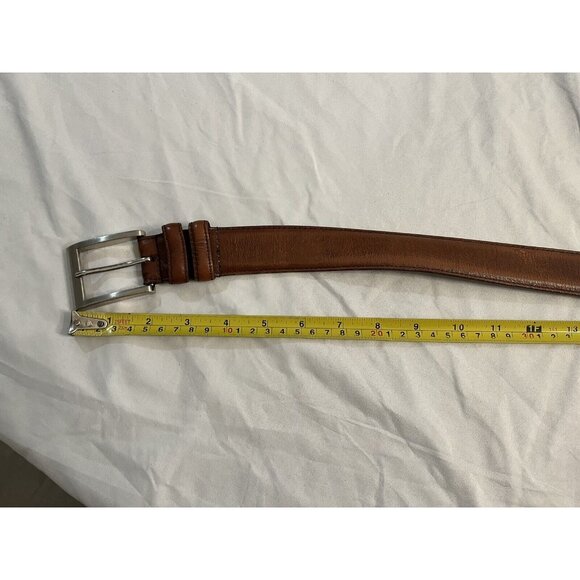 Allen Edmonds Wide Basic Dress Calfskin Leather Belt Mens 38 Brown 39506 - Picture 2 of 11